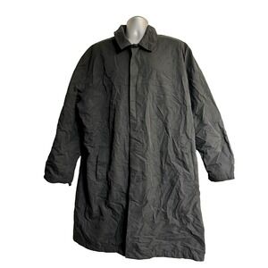Carter‎ & Jones Men Sz 3xL Rain Overcoat Trench Coat Black Quilted Preppy Jacket